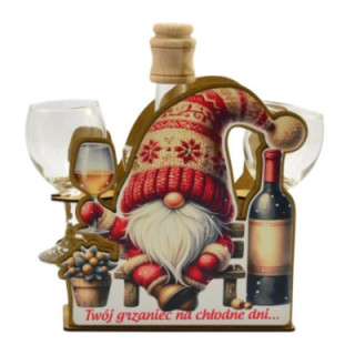 Karafka szklana Mikołaj GRZANIEC 850 +2 kieliszki do wina